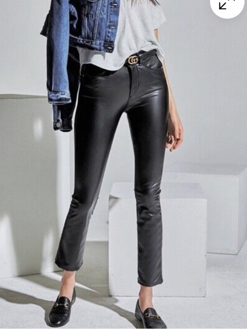 McGuire Faux Leather Flare Pants